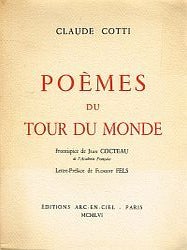 Item #118679 POEMES DU TOUR DU MONDE. Frontispice de Jean Cocteau. Claude COTTI
