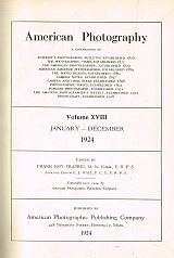 Item #119013 AMERICAN PHOTOGRAPHY 1924. Volume XVIII. Frank R. FRAPRIE