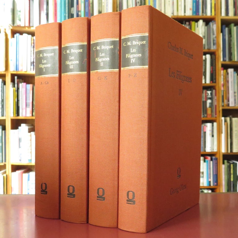 Item #121820 LES FILIGRANES: DICTIONNAIRE HISTORIQUE DES MARQUES DU PAPIER. Historical Dictionary of Papermarks. Charles M. BRIQUET.