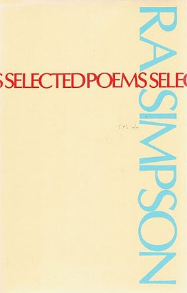 Item #122668 SELECTED POEMS. Ra SIMPSON