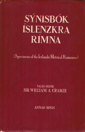 SYNISBOK ISLENZKRA RIMNA. (Specimens of the Icelandic Metrical Romances).