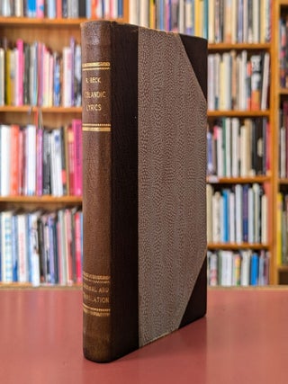 Item #126618 ICELANDIC LYRICS. Originals and Translations. Richard BECK