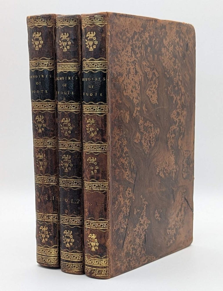 Item #133056 MEMOIRS OF SAMUEL FOOTE, ESQ. WITH A COLLECTION OF HIS GENUINE BON-MOTS, ANECDOTES, OPINIONS. Mostly Original And Three Of His Dramatic Pieces Not Published In His Works. Samuel FOOTE, William COOKE.