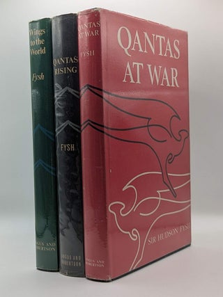 Item #133695 THREE VOLUME HISTORY OF QANTAS AIRLINES. Qantas Rising, Qantas at War and...