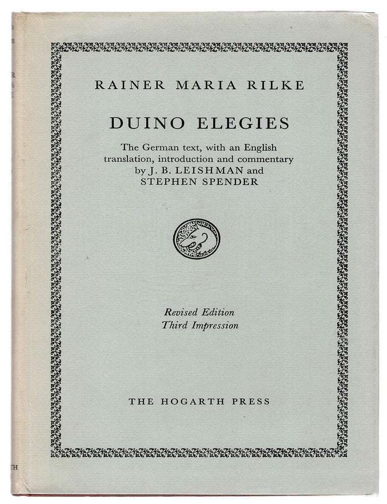 Item #133867 DUINO ELEGIES. Rainer Maria RILKE.